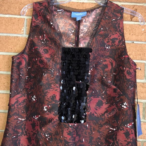 🥀SIMPLY VERA VERA WANG🥀RED ROSE SEQUIN DRESS🥀 - Picture 5 of 12